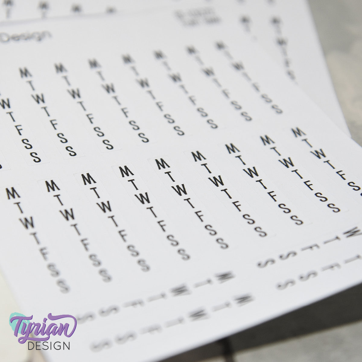 Habit Tracking Vertical Stickers | 22 Stickers | Emm Font