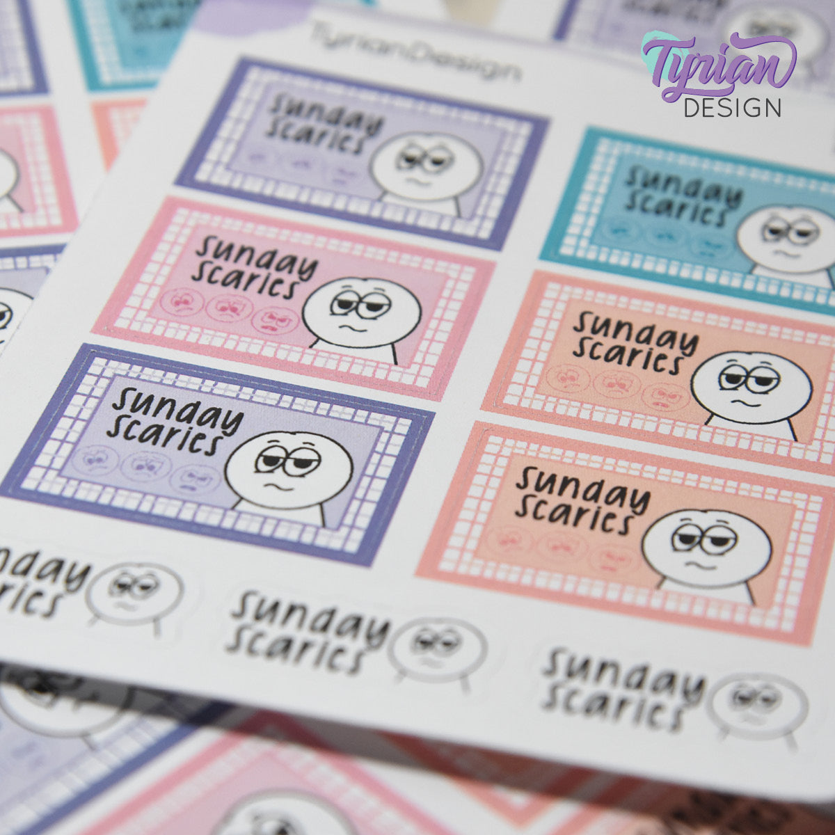 Sunday Scaries Stickers | 9 Stickers | 2 sizes