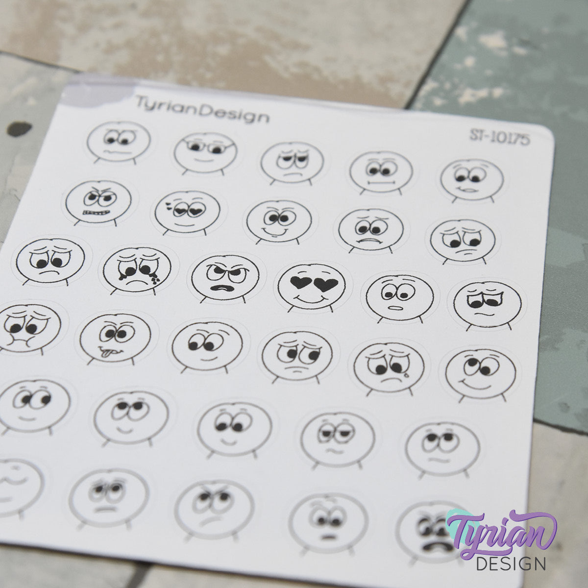 Small WAFI Emo Stickers | Variety of Emotions | 32 Stickers | .5 x .54" each