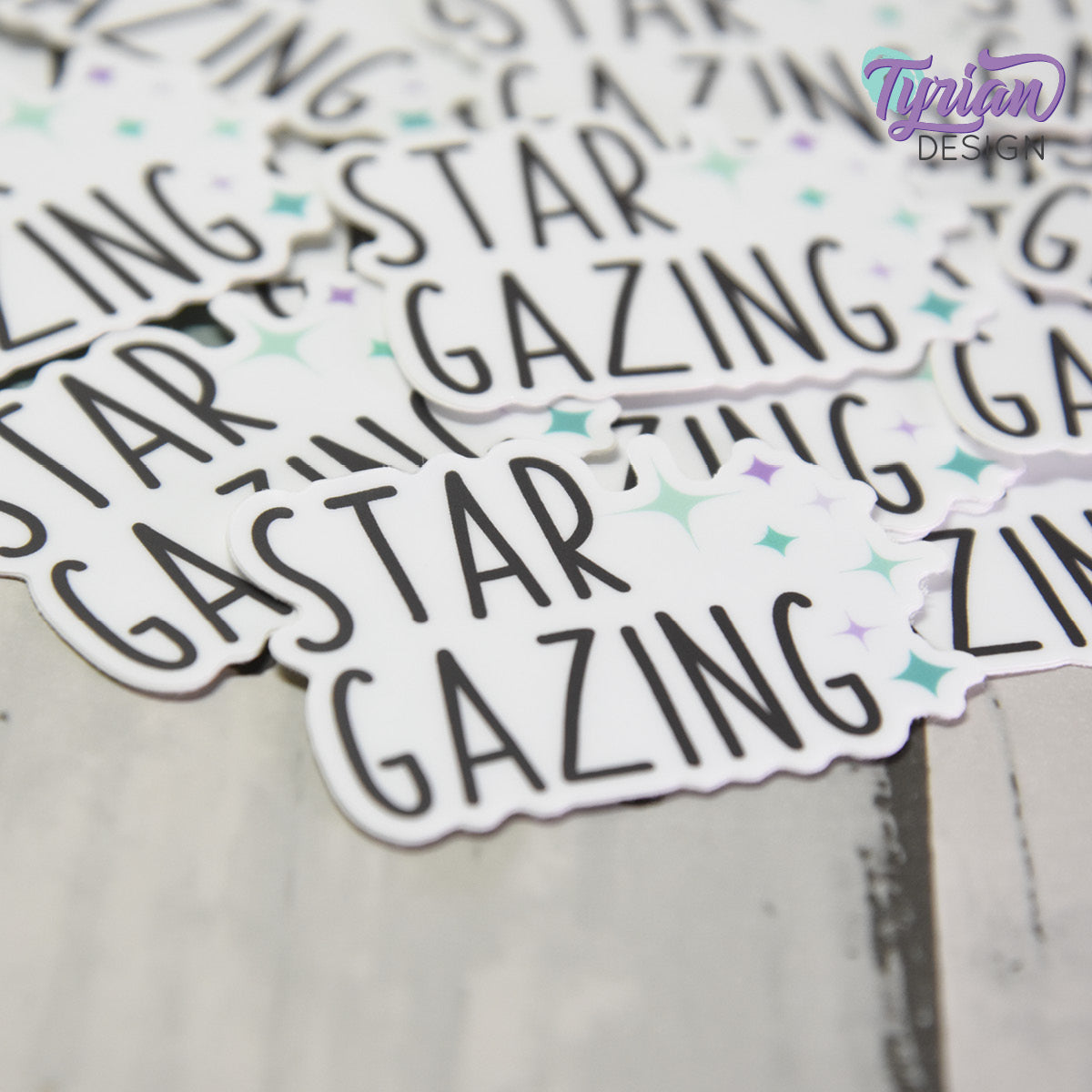 Star Gazing Small Vinyl Sticker| 2 x 1.5"