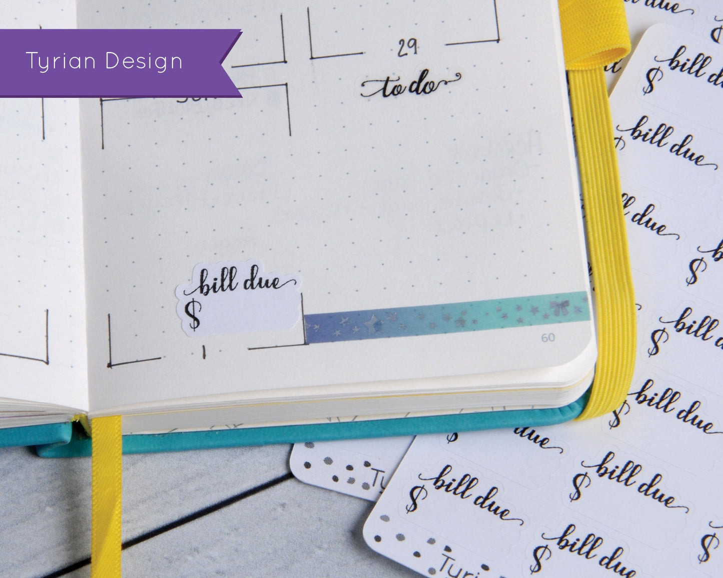 Bill Due Stickers | 21 Stickers | .9 x .6 each