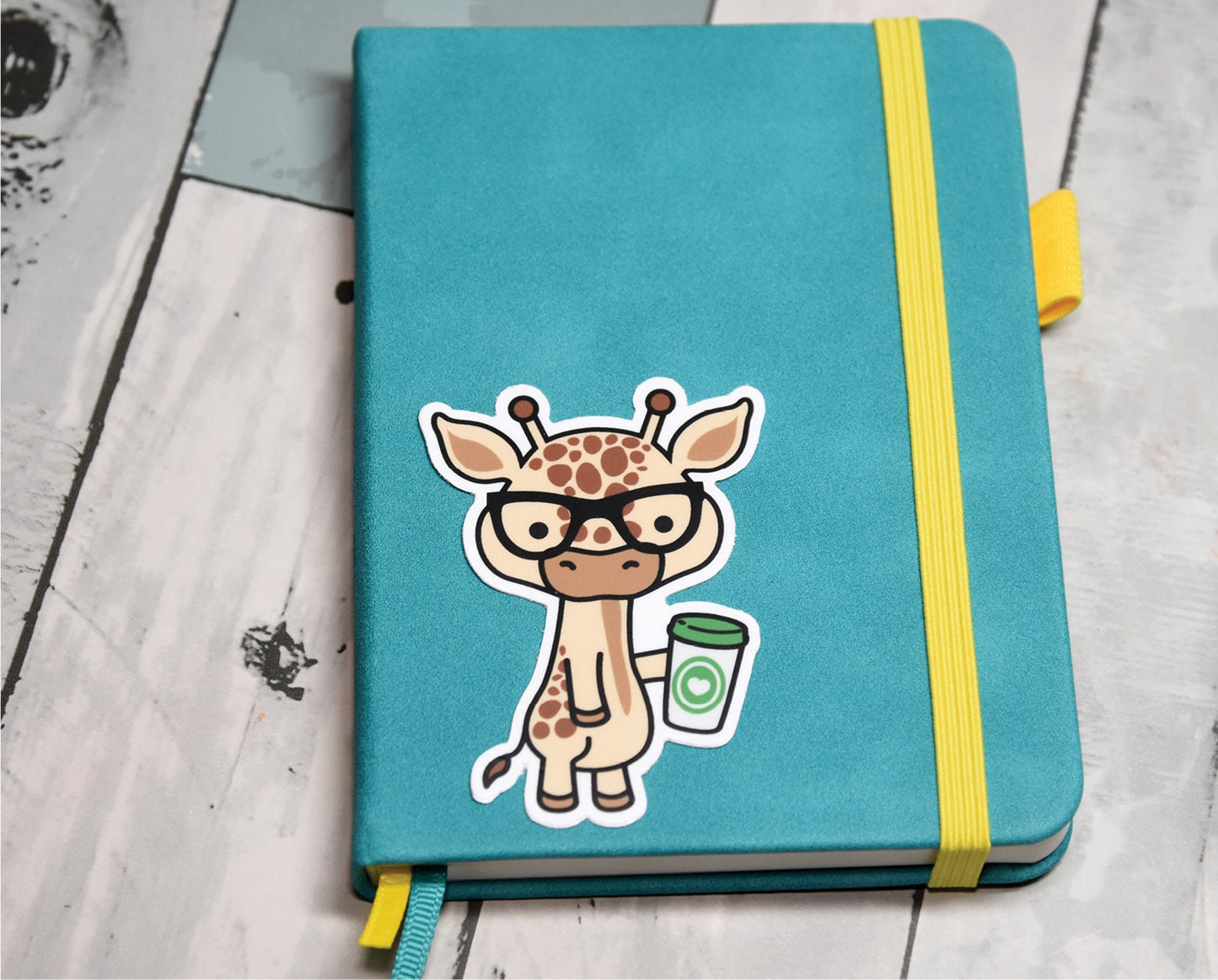 Nerd Giraffe with Planner Vinyl Sticker | Norma | 2.25x3" Each