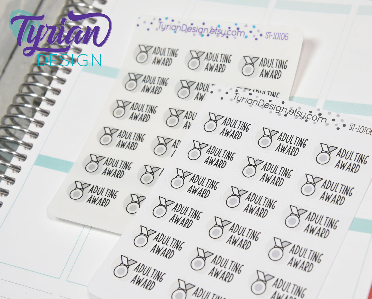 Adulting Award Stickers | 18 Stickers | 1 x .53" each.