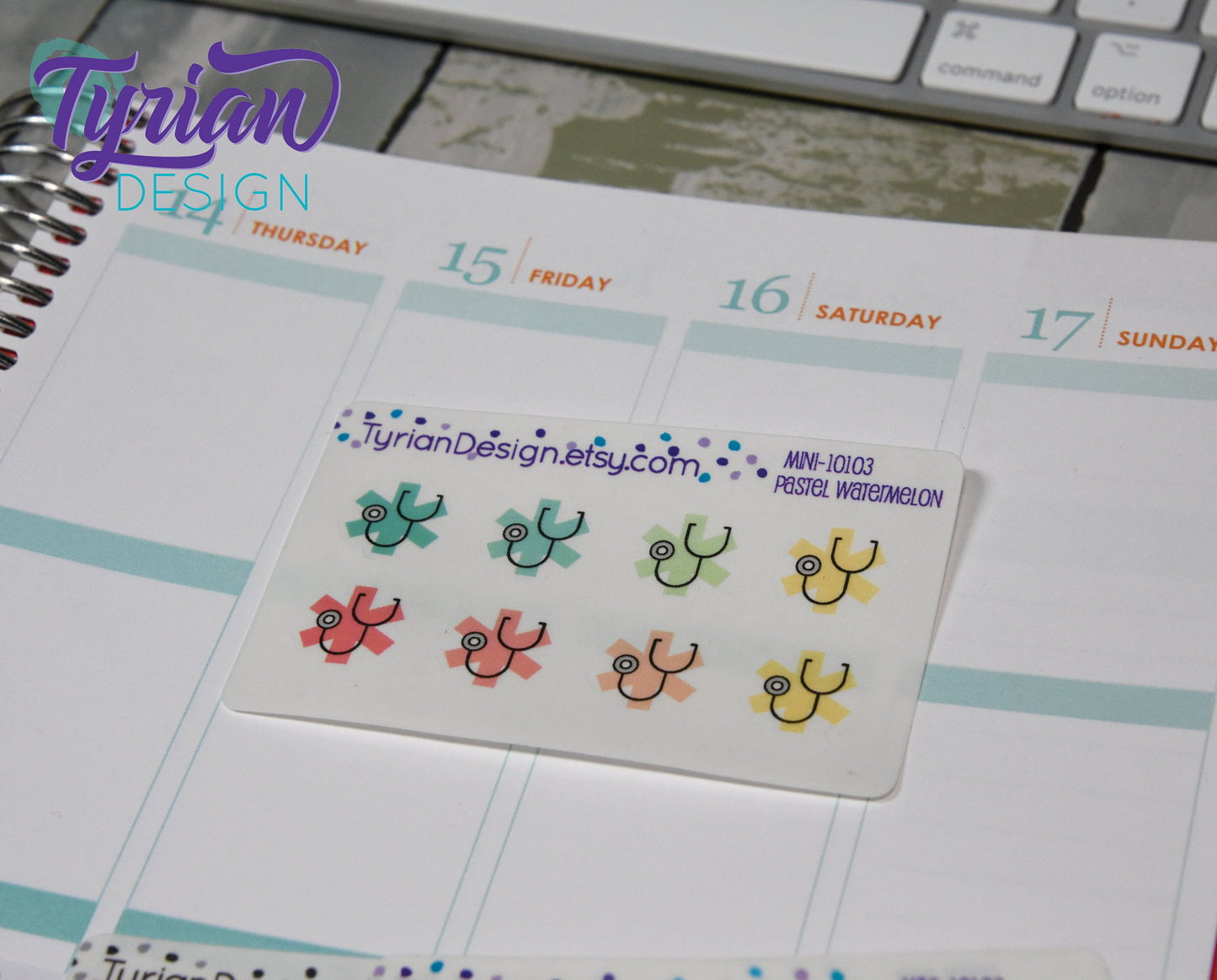 Doctor Icon, Medical Stickers. Different color options. Appointment stickers for Planners, journals and calendars mini sticker sheet