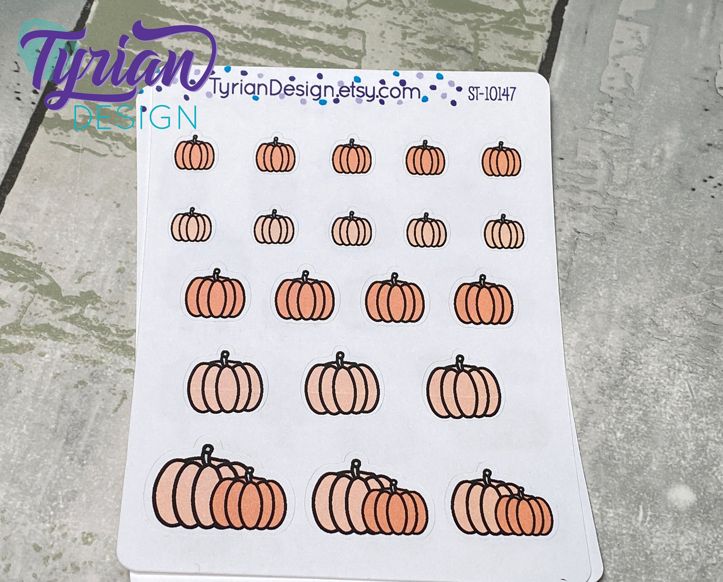 Pumpkin Stickers | 20 Stickers