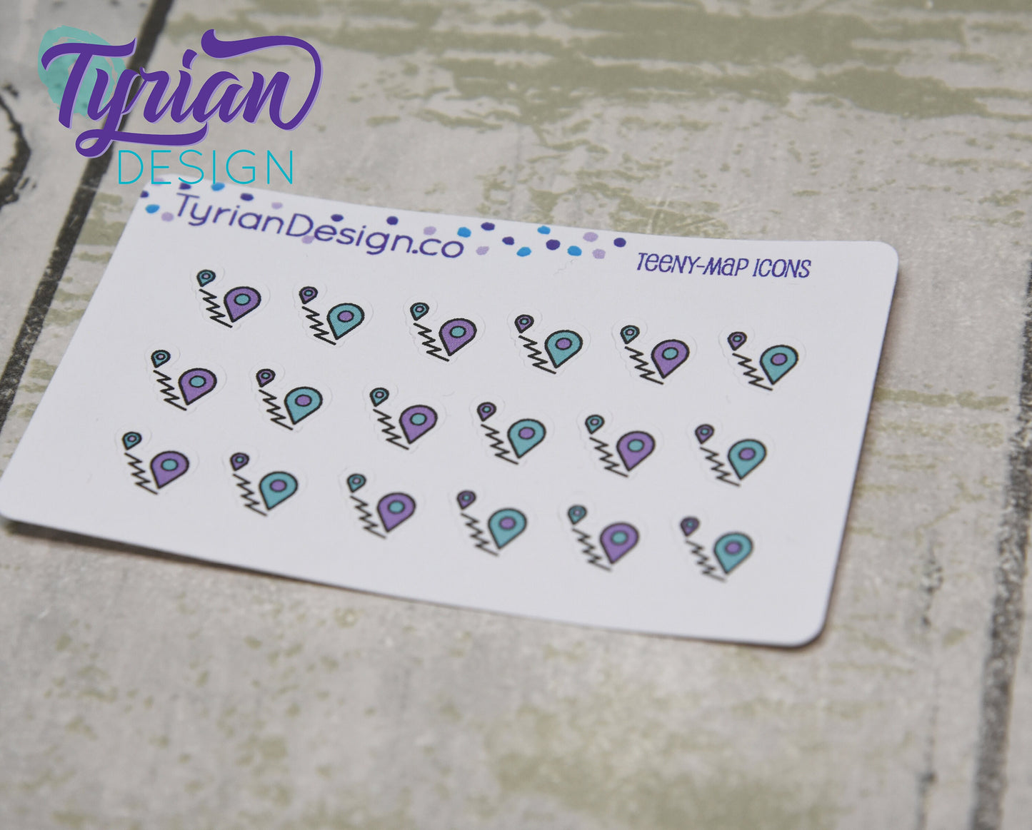 Map Stickers - Tiny travel stickers on a mini sheet - Great for small bullet Journals, Planner, Budget, or mimimalist planners