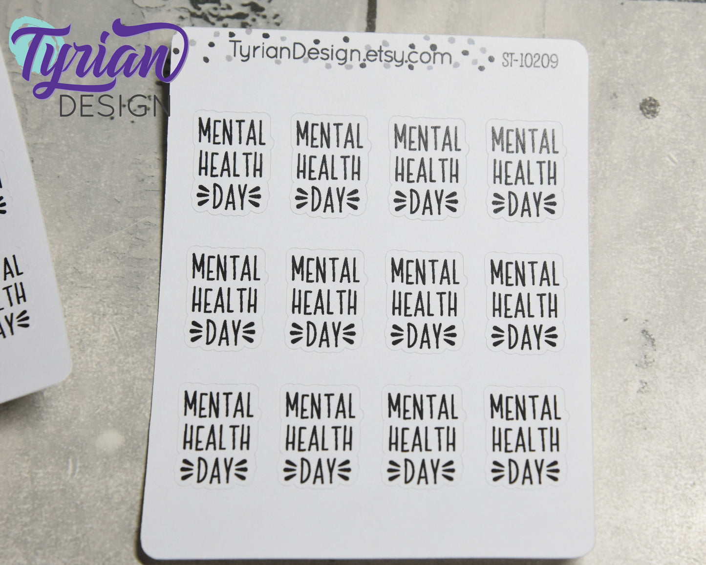 Mental Health Day Stickers | 12 Stickers | .68 x .9 each