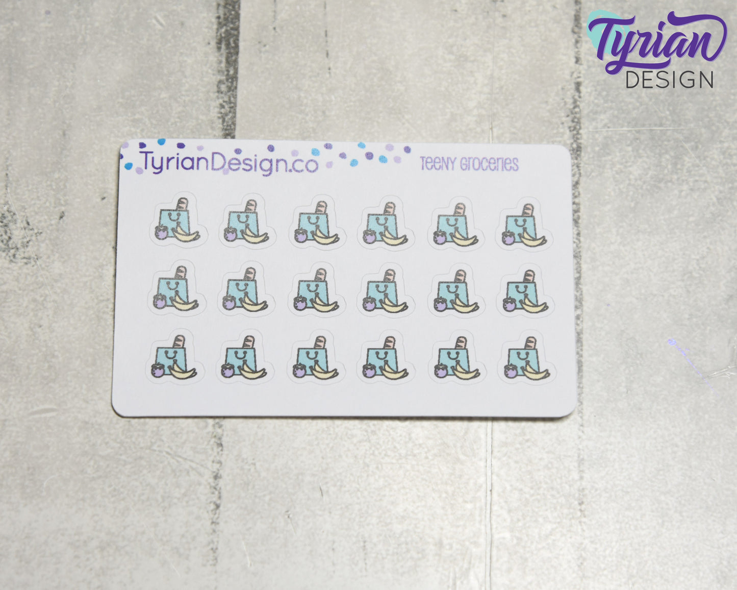 Groceries Stickers | 18 Stickers | .4 x .4" each