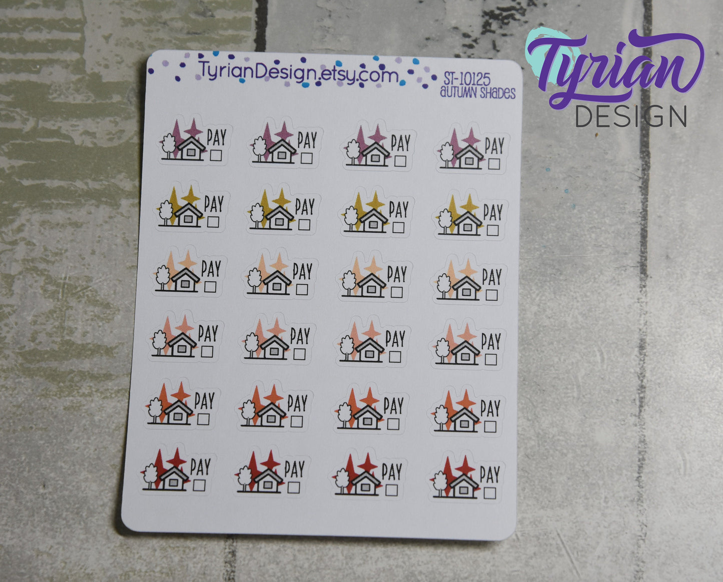 Housing Payment Stickers | 24 Stickers | .75 x .5 each