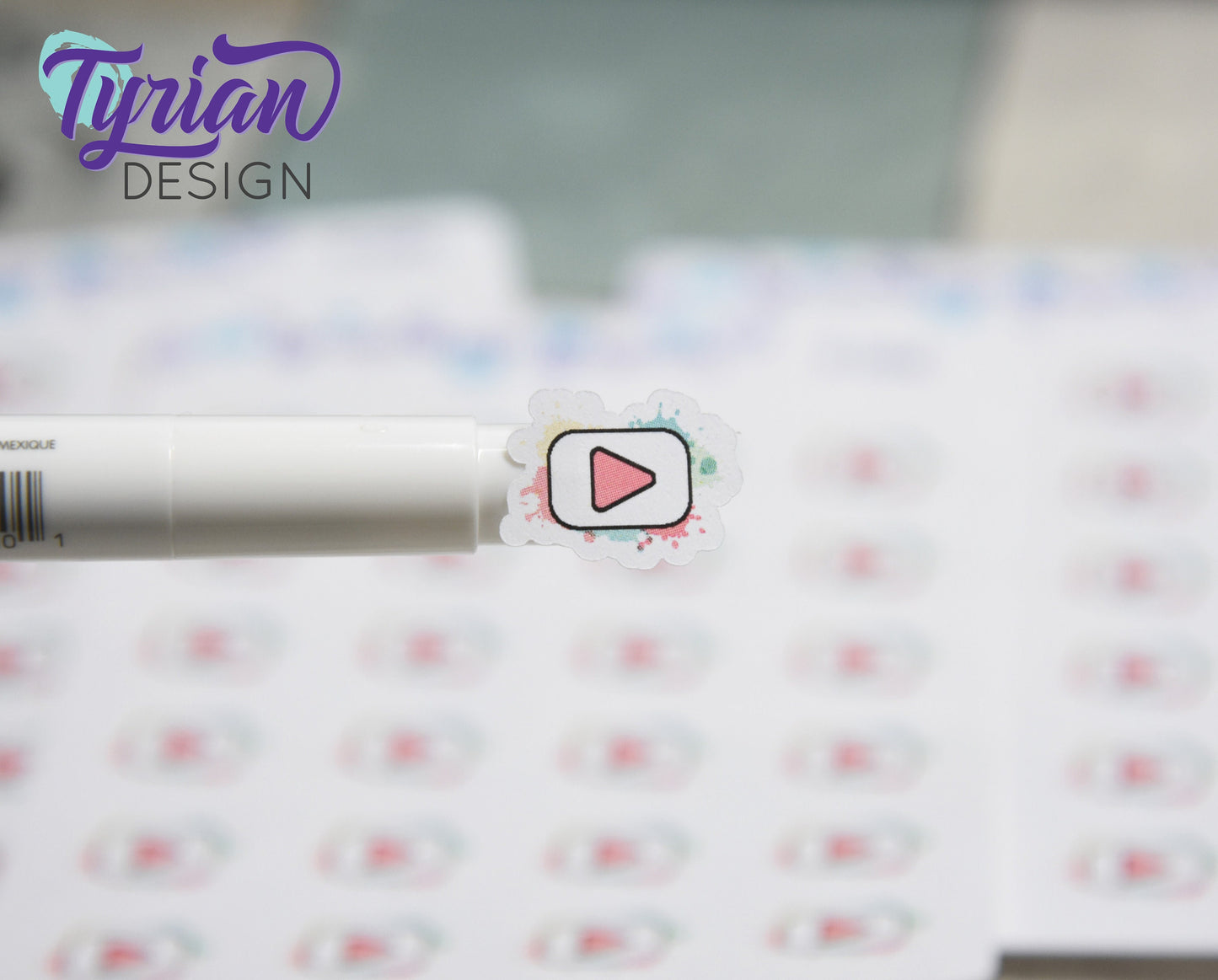 Social Media Icon Stickers | YT stickers | YouTube stickers Great for Planners, journals and calendars