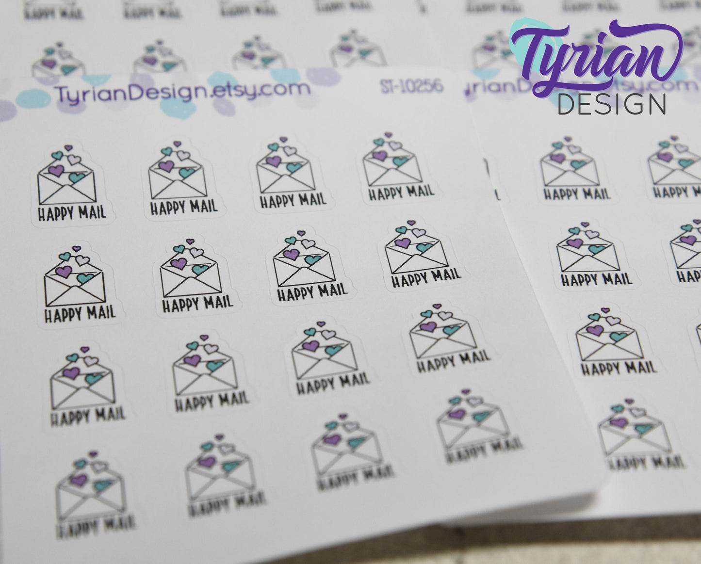 Happy Mail Stickers. | 16 Stickers | .79 x .6 each.