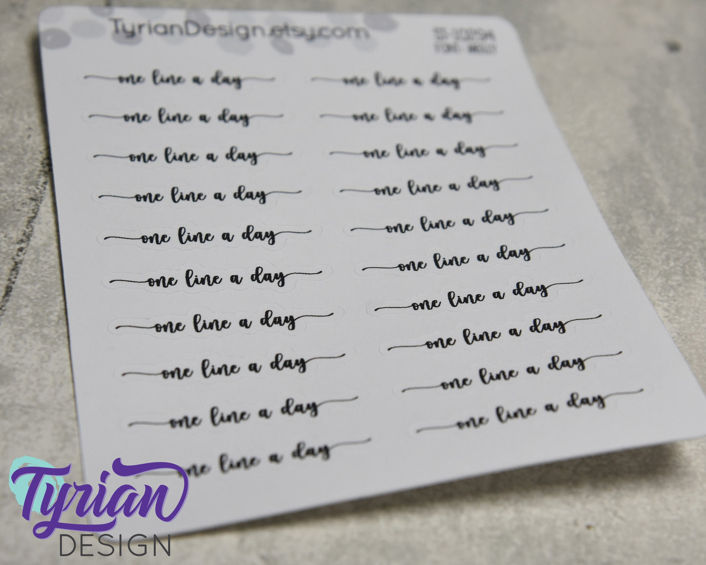 One Line a Day Stickers | 20 Stickers | .3" x 1.5" Stickers