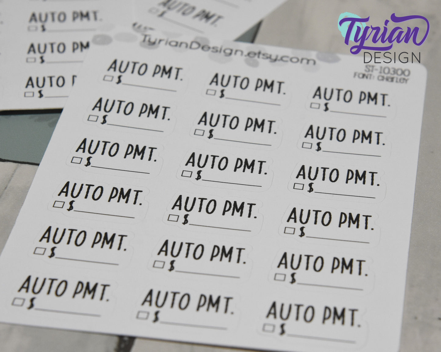 Auto Payment Stickers | 18 Sticker | 1 x .55 each