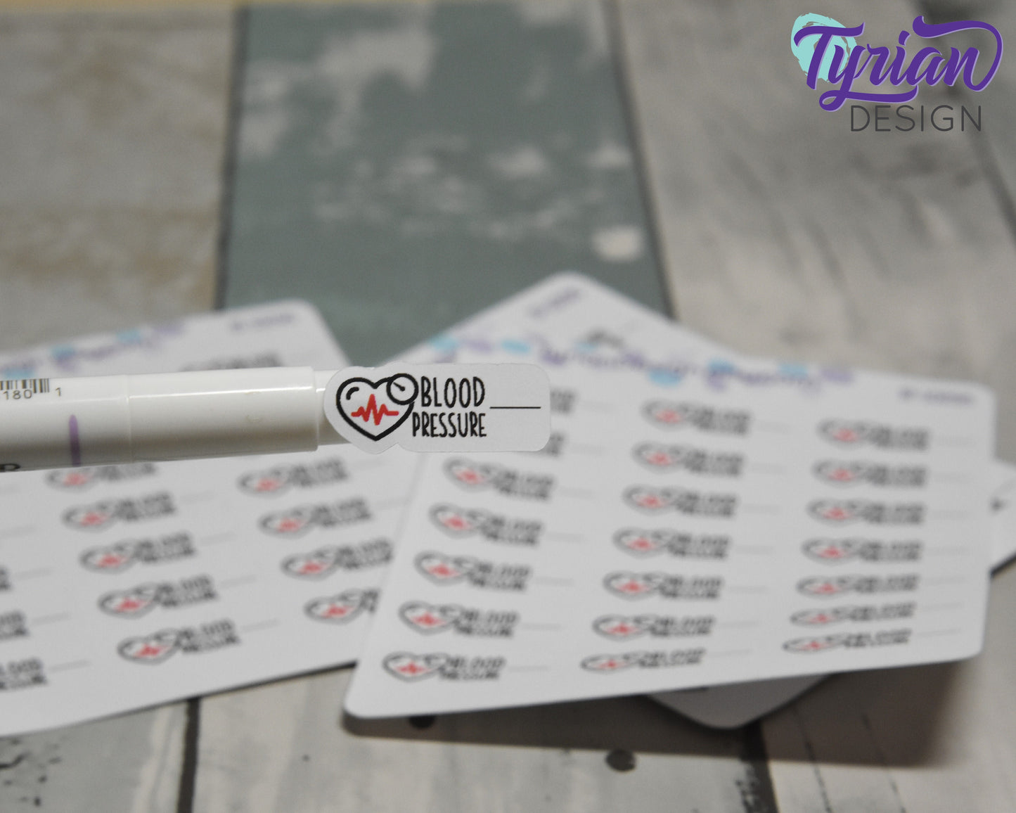Blood Pressure Icon Stickers | 21 Stickers | 1 x .5" Each