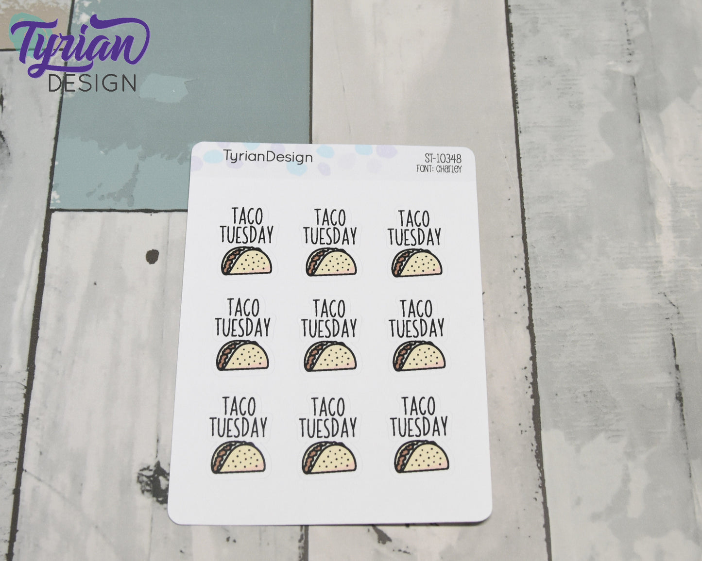 Taco Tuesday Stickers | 9 stickers | .75 x 1 inches each.