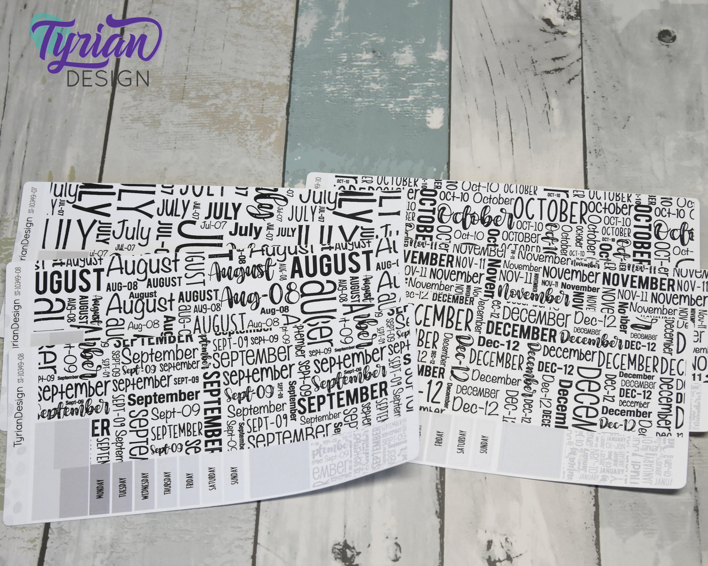 June Monthly Kit | Hobonichi Weeks | Monthly kit | Simple Hobonichi Kit | Sunday or Monday Start | 3.25x7.5 Sheet | 17 Stickers