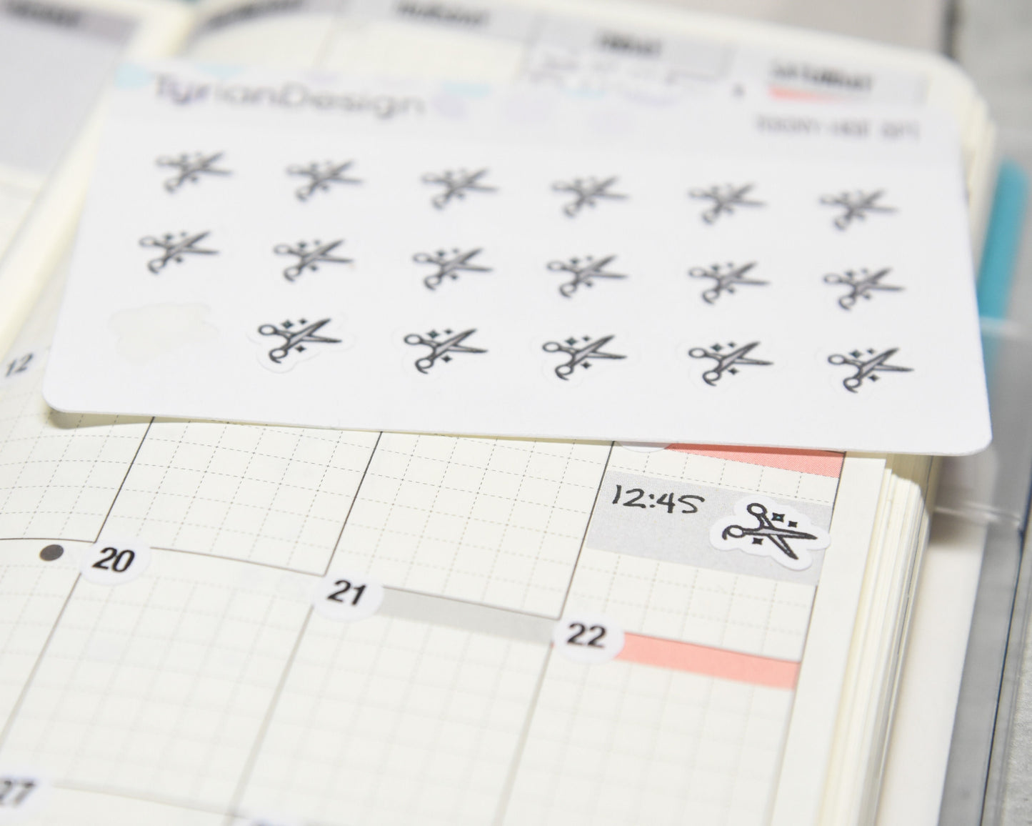 Tiny Hair Appointment stickers | 18 stickers | .37 x .41" each