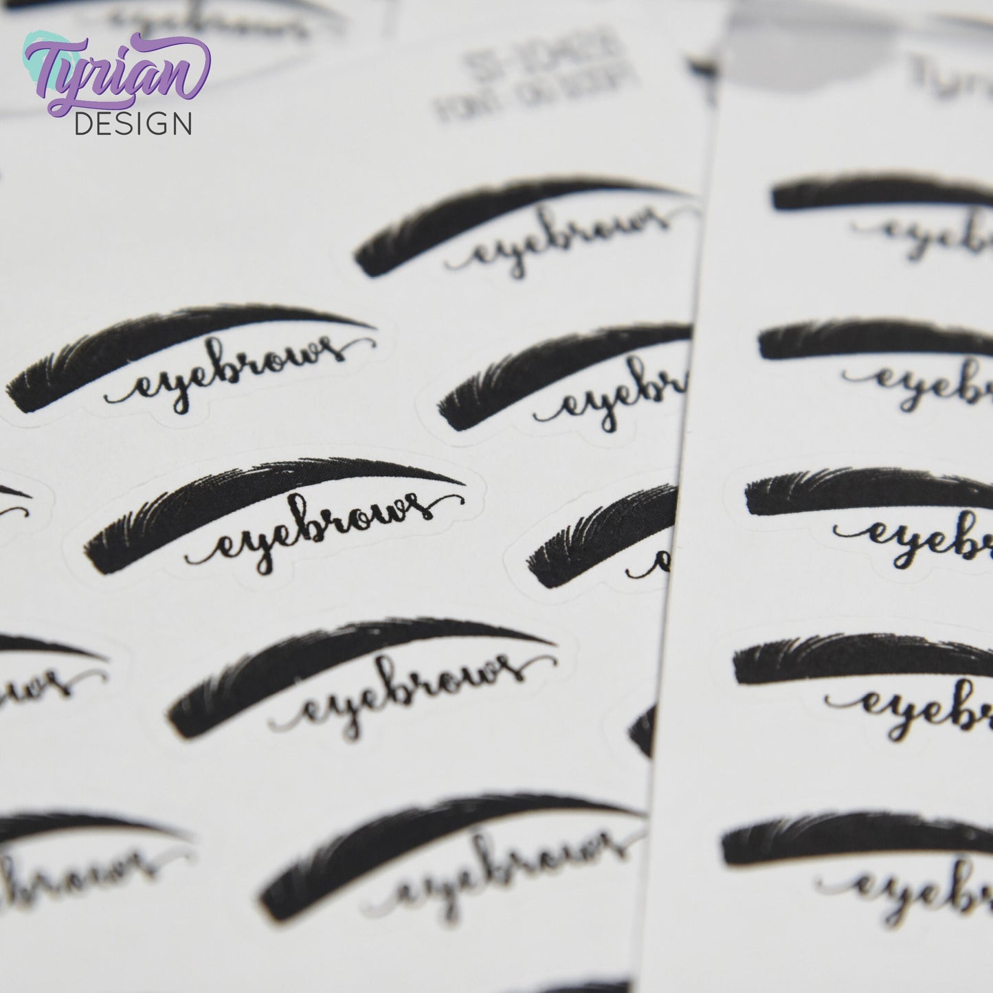 Eyebrow Stickers | 18 Stickers per sheet | 1.2 x .5" Each