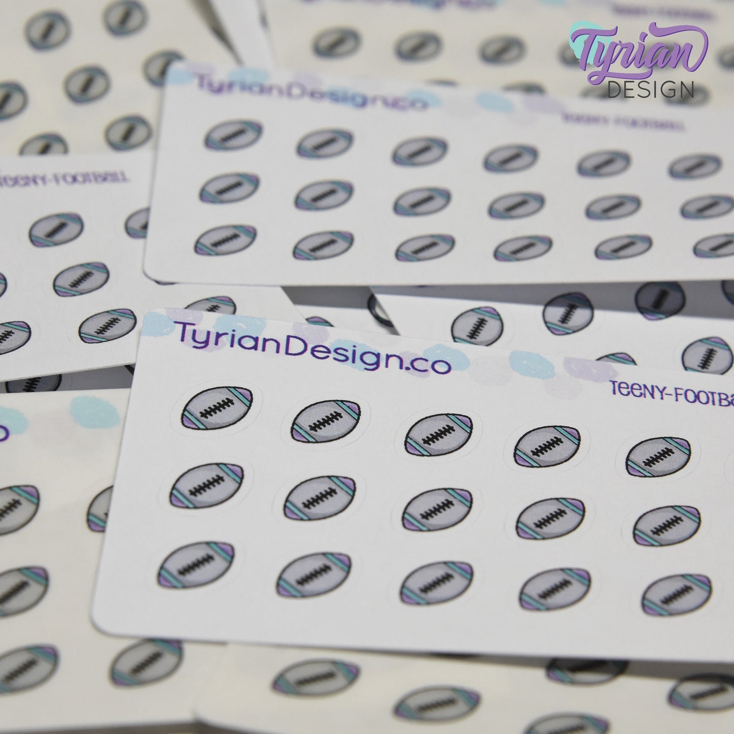 Football Stickers | 18 stickers | .4 x .41" each