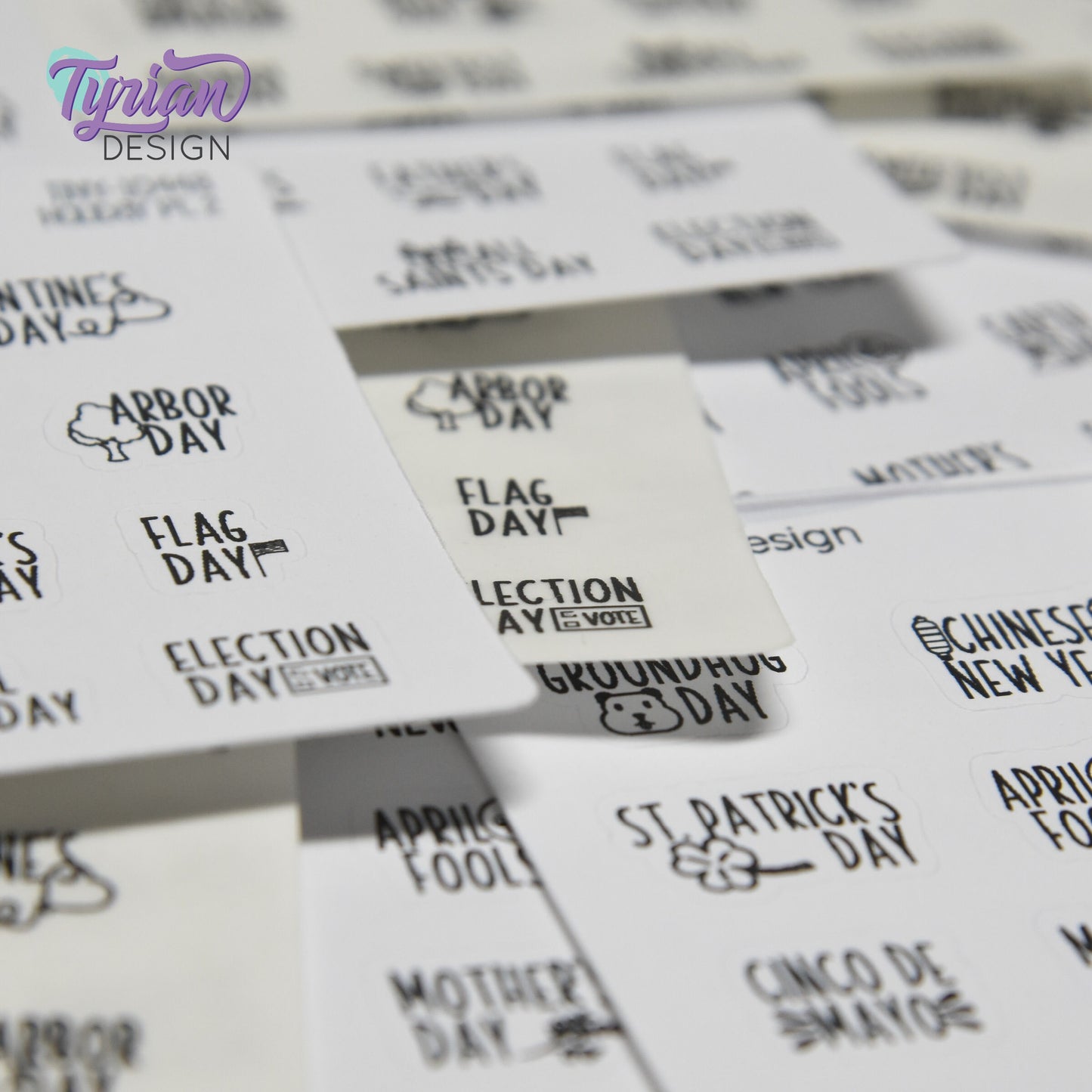 Tiny Holiday Stickers Pt 2 | 15 Stickers| Font: Charley