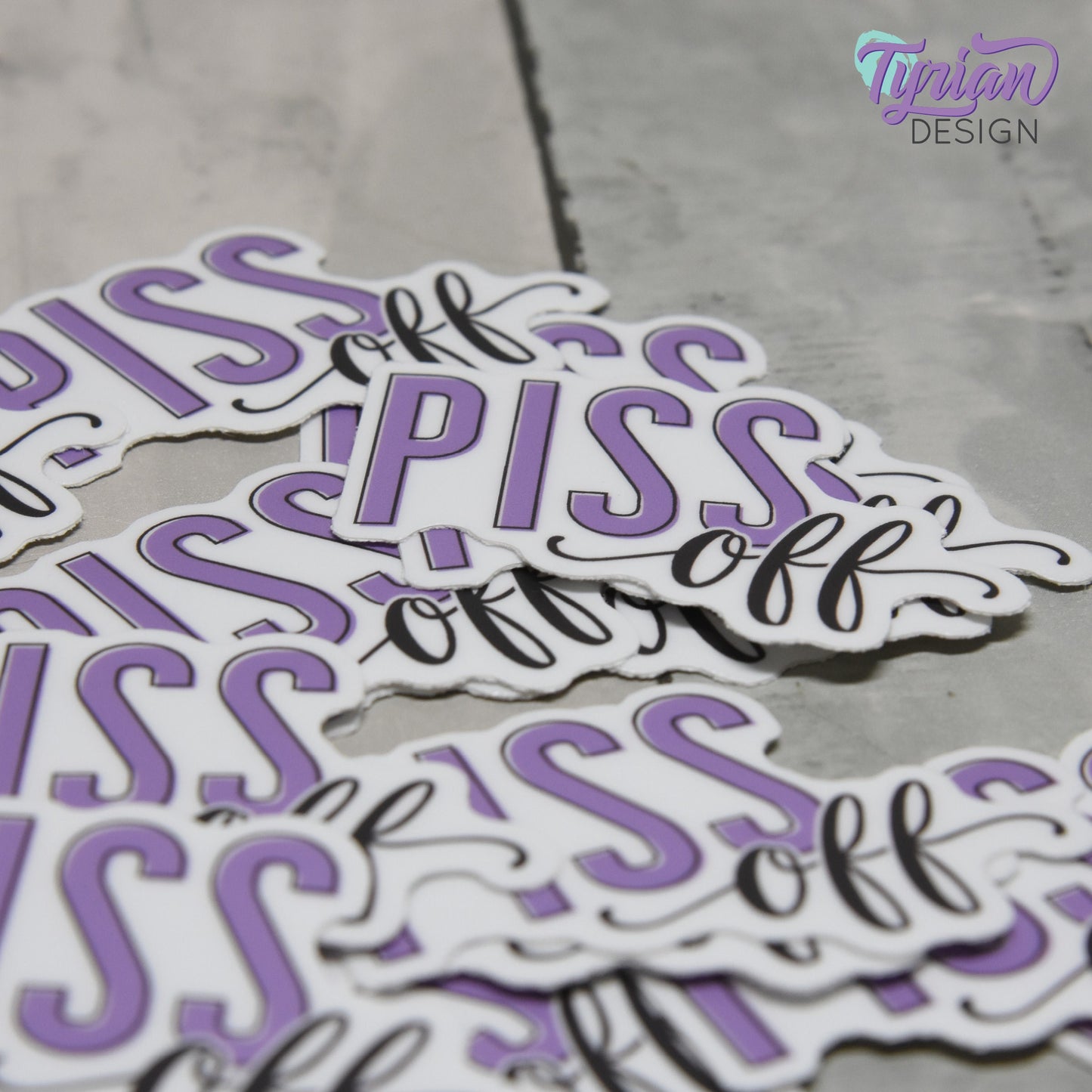Piss Off Vinyl Sticker | High quality weather proof vinyl | 2. x 1.5" | Purple Sticker| Pastel sticker | Sassy Sticker