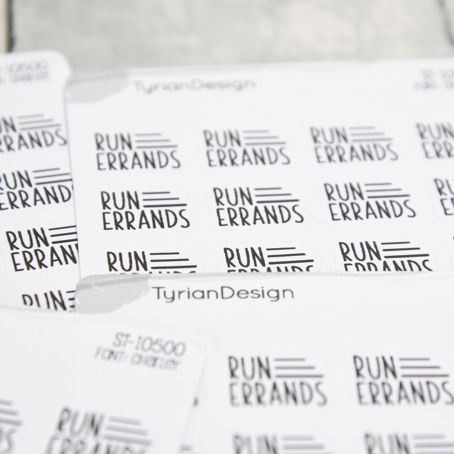 Run Errands Sticker | 20 Stickers | .74" x .58" Each | Charley Font