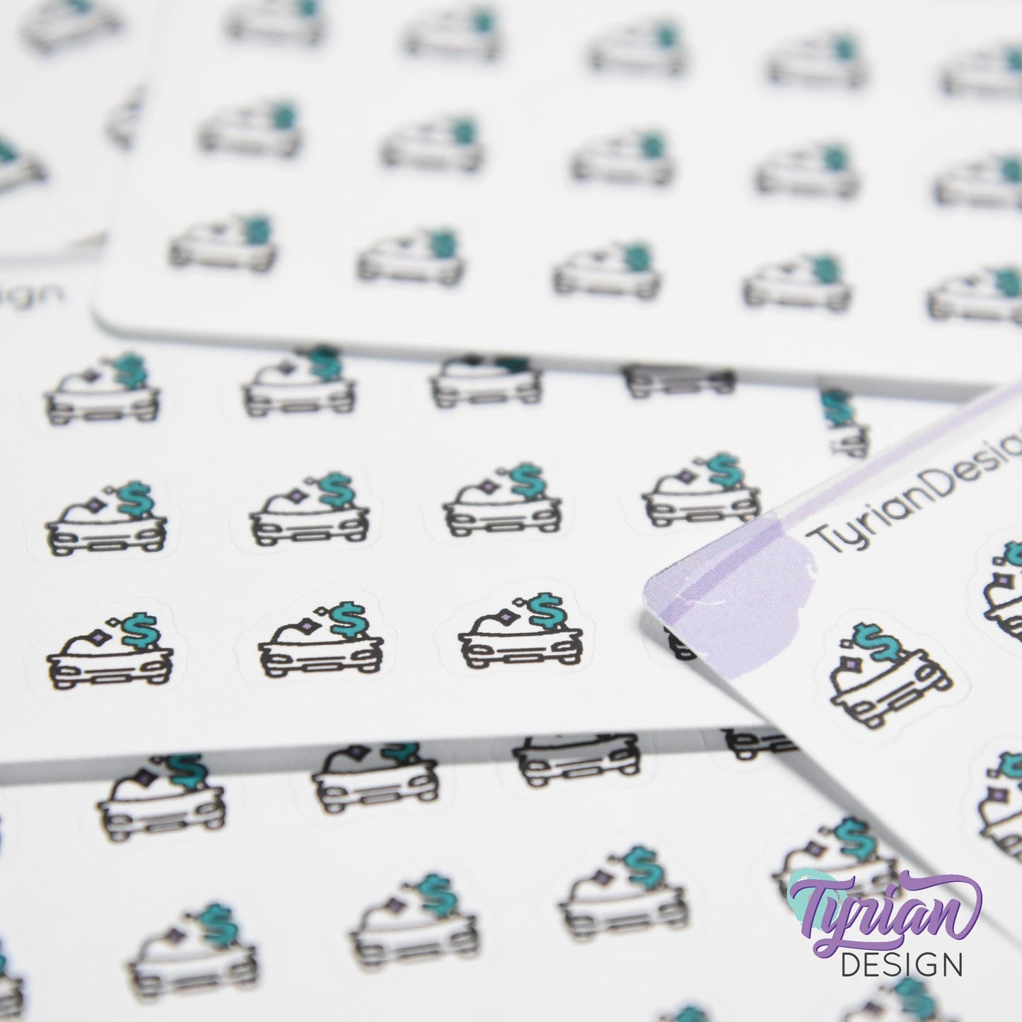 Car Payment Stickers | 18 stickers | .42 x .4" each