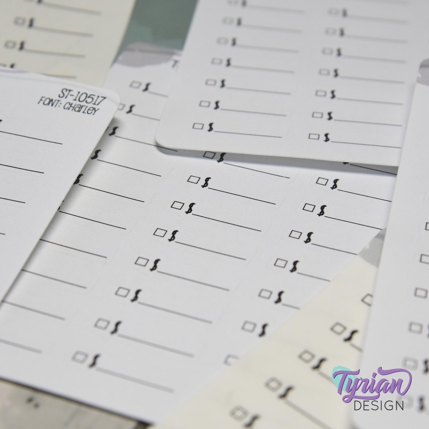 Payment Sticker | 30 Stickers | .91" x .28" Each | Charley Font