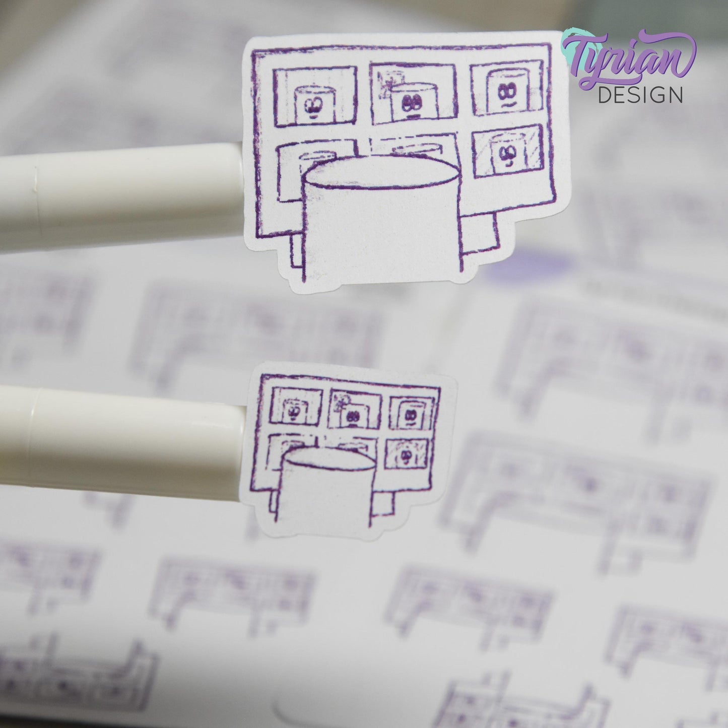 Virtual Meeting Stickers | 9 Stickers | 2 sizes | Marshmallow stickers