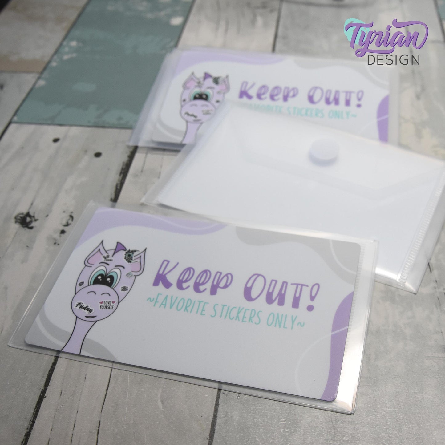 Keep Out! Favorite Stickers Only | Small Reusable Sticker Envelope | 5.5" x3.5"