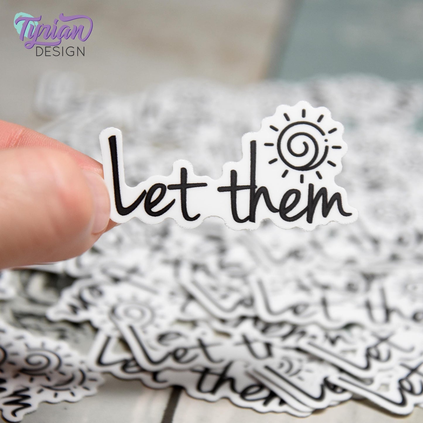 Let Them Vinyl Sticker | Waterproof, Weatherproof & Durable | 2" x 1" | Mental Health sticker | Tumbler Sticker | Dishwasher Safe