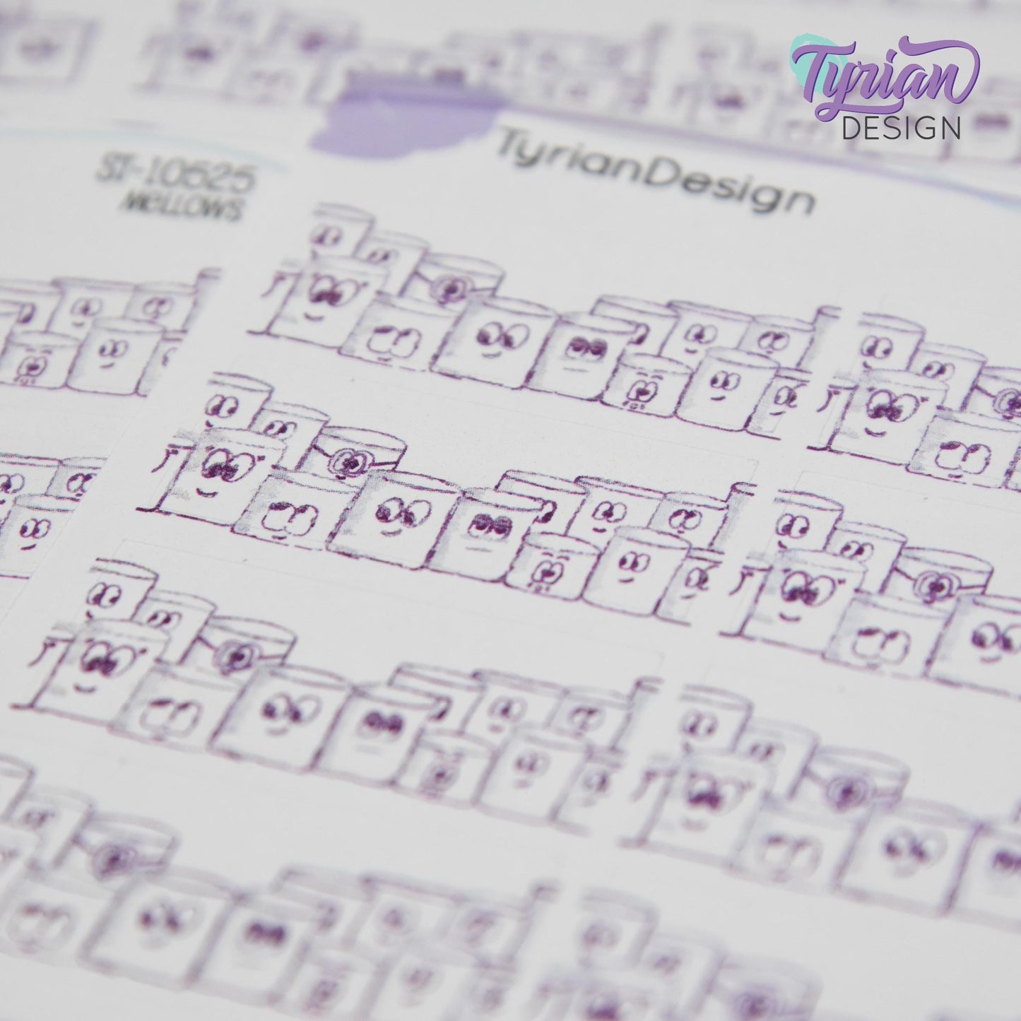 Fun Group Stickers | Sketchy Mellows Stickers | 10 Stickers |1.5" x .66" | Marshmallow stickers