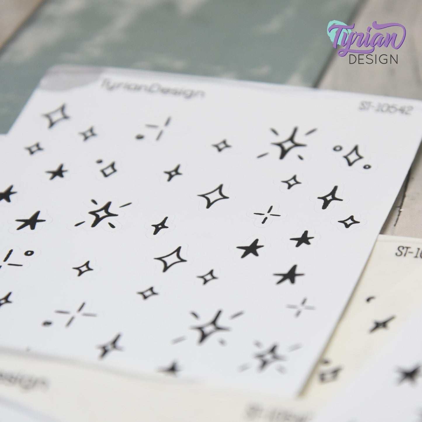 Planner Doodle Stickers | 38 Star Stickers | Variety of Stars | Various Sizes