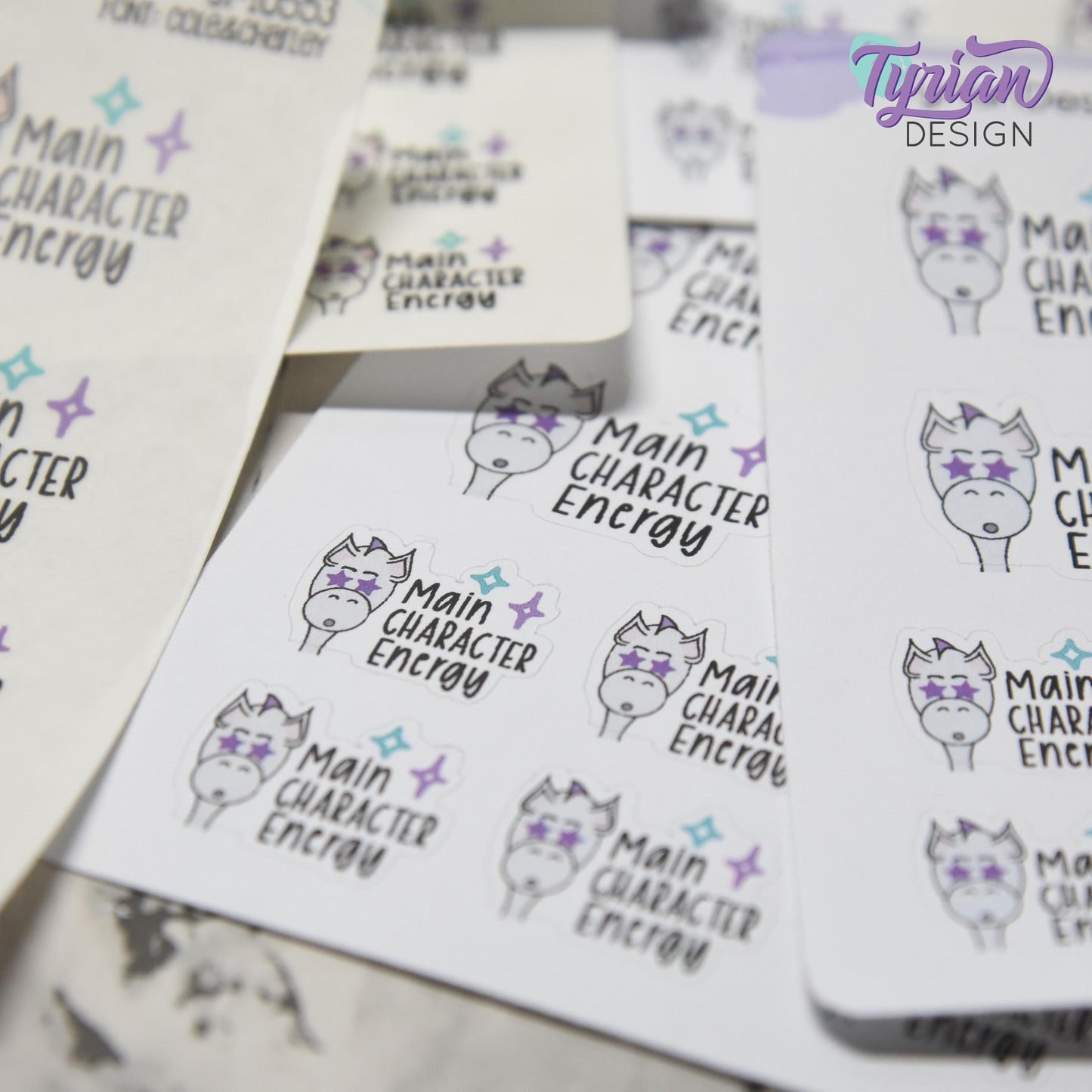 Main Character Energy Stickers | 10 Stickers | 2 sizes | Dragon Sass Stickers