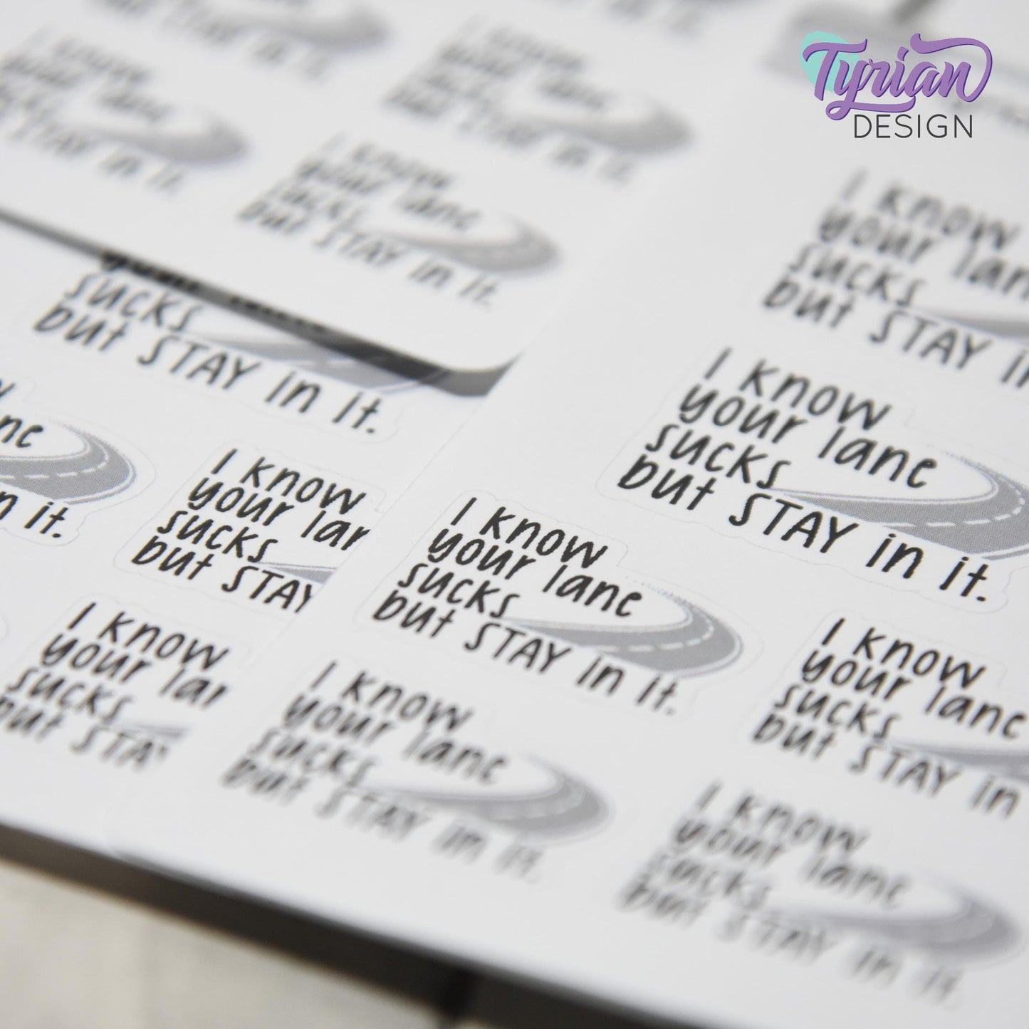 Stay in Your Lane Stickers | 10 Stickers | 2 sizes.