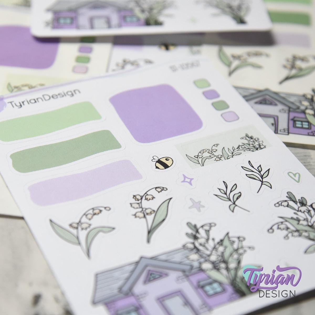 Lily of the Valley House Journal Stickers | 17 Stickers