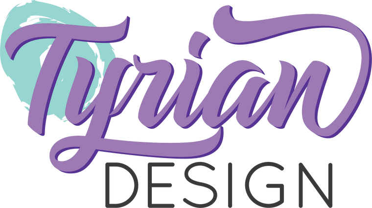 Logo of Tyrrian Design with a stylized 'T' and 'D' on a white background