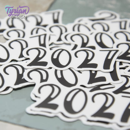 2027 Sticker | High quality weather proof vinyl | 2.5 x 1 inch