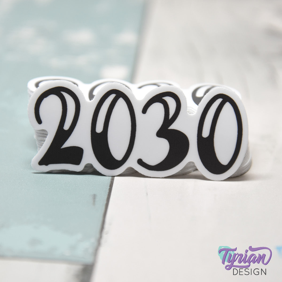 2030 Vinyl Sticker | 2.5 x 1 inch