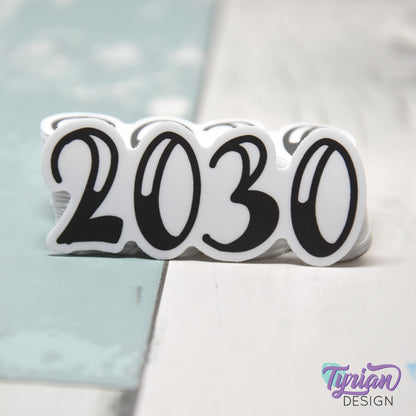 2030 Vinyl Sticker | 2.5 x 1 inch