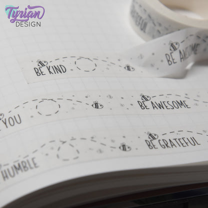 Be Kind, Be Awesome, Be Humble, Be Grateful, Be You Washi Tape | 15mm