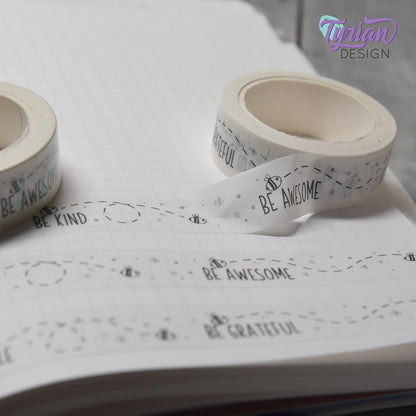 Be Kind, Be Awesome, Be Humble, Be Grateful, Be You Washi Tape | 15mm
