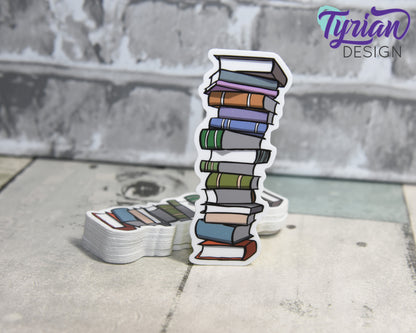 Book Stack Vinyl Sticker | Journal Stack | High quality weather proof vinyl | 1.25x3 inches
