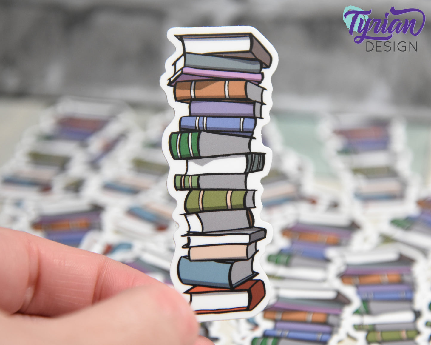 Book Stack Vinyl Sticker | Journal Stack | High quality weather proof vinyl | 1.25x3 inches