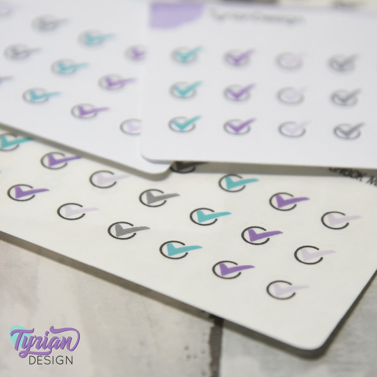 Check Mark Stickers | 21 stickers | .36 x .34" each