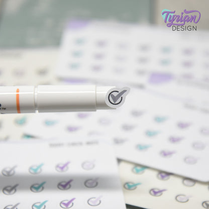 Check Mark Stickers | 21 stickers | .36 x .34" each