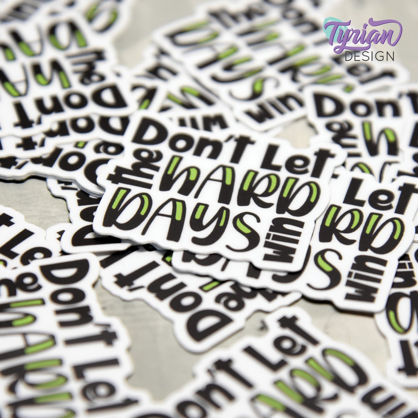 Don't let the Hard Days Win Vinyl Sticker | High quality weather proof vinyl | 1.5" x 1.38"  | Mental Health sticker | Tumbler Sticker