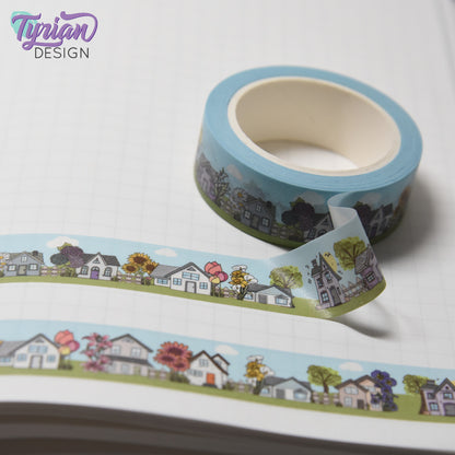 Neighborhood Houses Washi Tape | 15mm