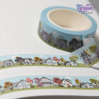 Neighborhood Houses Washi Tape | 15mm