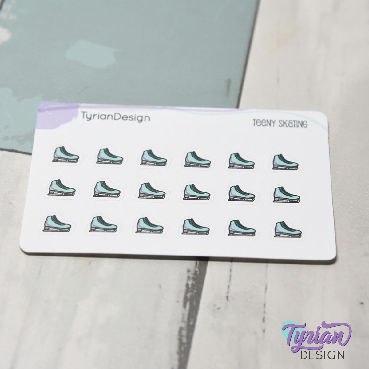 Ice Skating Stickers | 18 stickers | .39 x .32" each